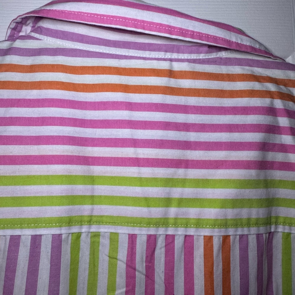 Like Love Cotton Neon Stripe Tiered Dress Size 1X - Picture 11 of 15